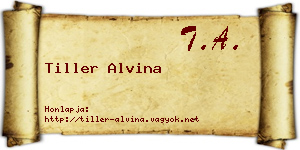 Tiller Alvina névjegykártya